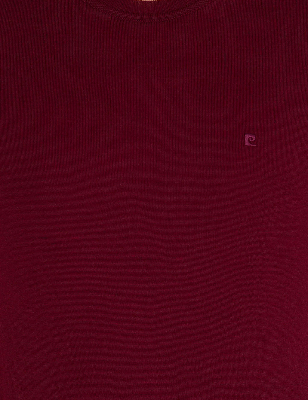 K_rm_z_ Slim Fit Bisiklet Yaka Y_n Kar___ml_ Basic Triko Kazak