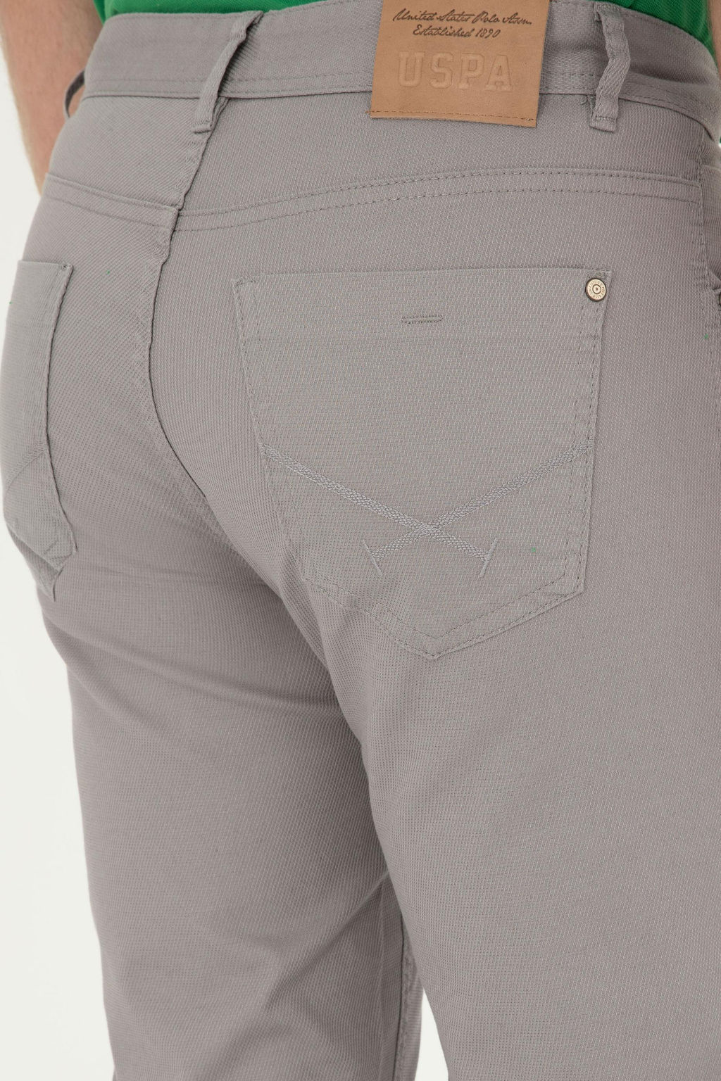 Мужские темно-серые брюки из плотной ткани/чиносы Неожиданная скидка в корзине - U.s. polo assn фото 6