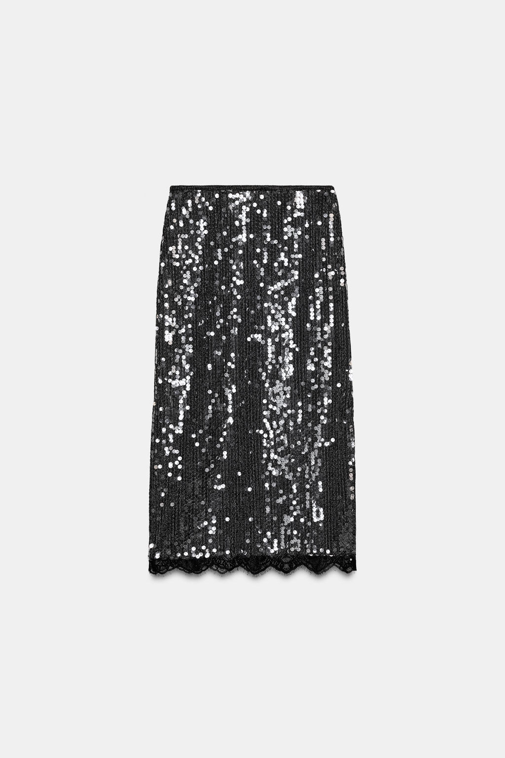 ZW COLLECTION SEQUIN LACE SKIRT - Zara фото 4