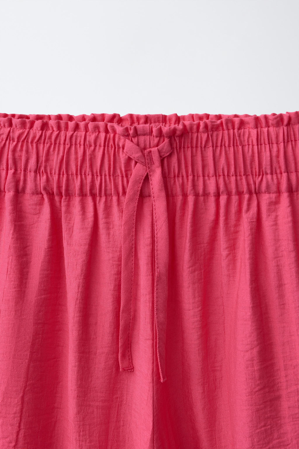 PANTAL?N WIDE LEG EFECTO ARRUGADO / Fucsia - Zara фото 3