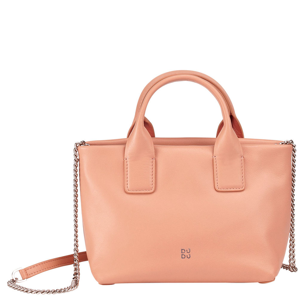 Итальянская миниатюрная женская сумочка DuDu Bags серии Ibiza | пудровый
