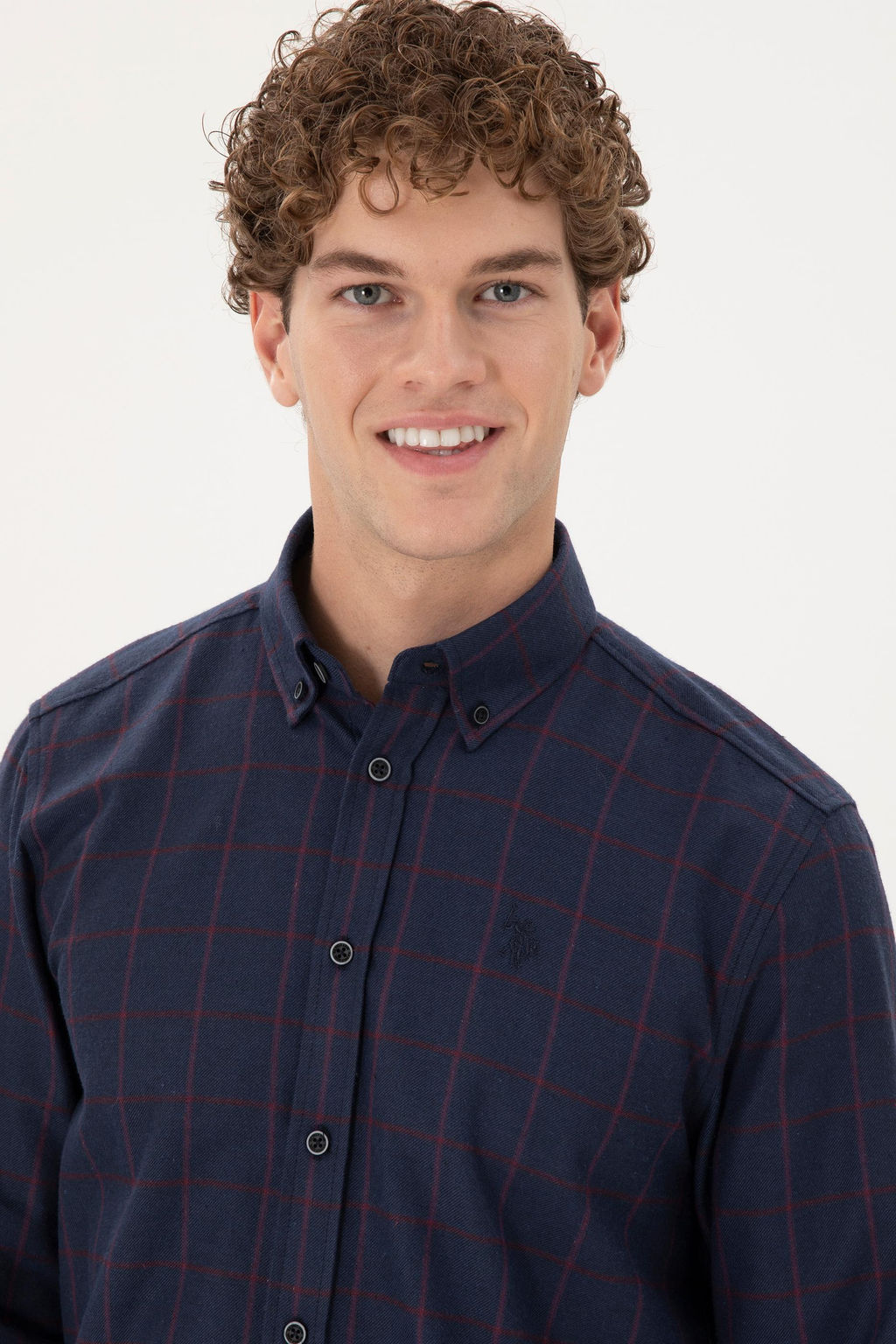 Мужская темно-синяя рубашка с длинным рукавом Неожиданная скидка в корзине - U.s. polo assn фото 2