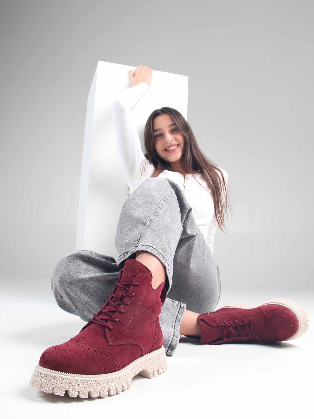 Ботинки EDART 338.1541 be. бордо замша/шерсть - Ed'art фото 8