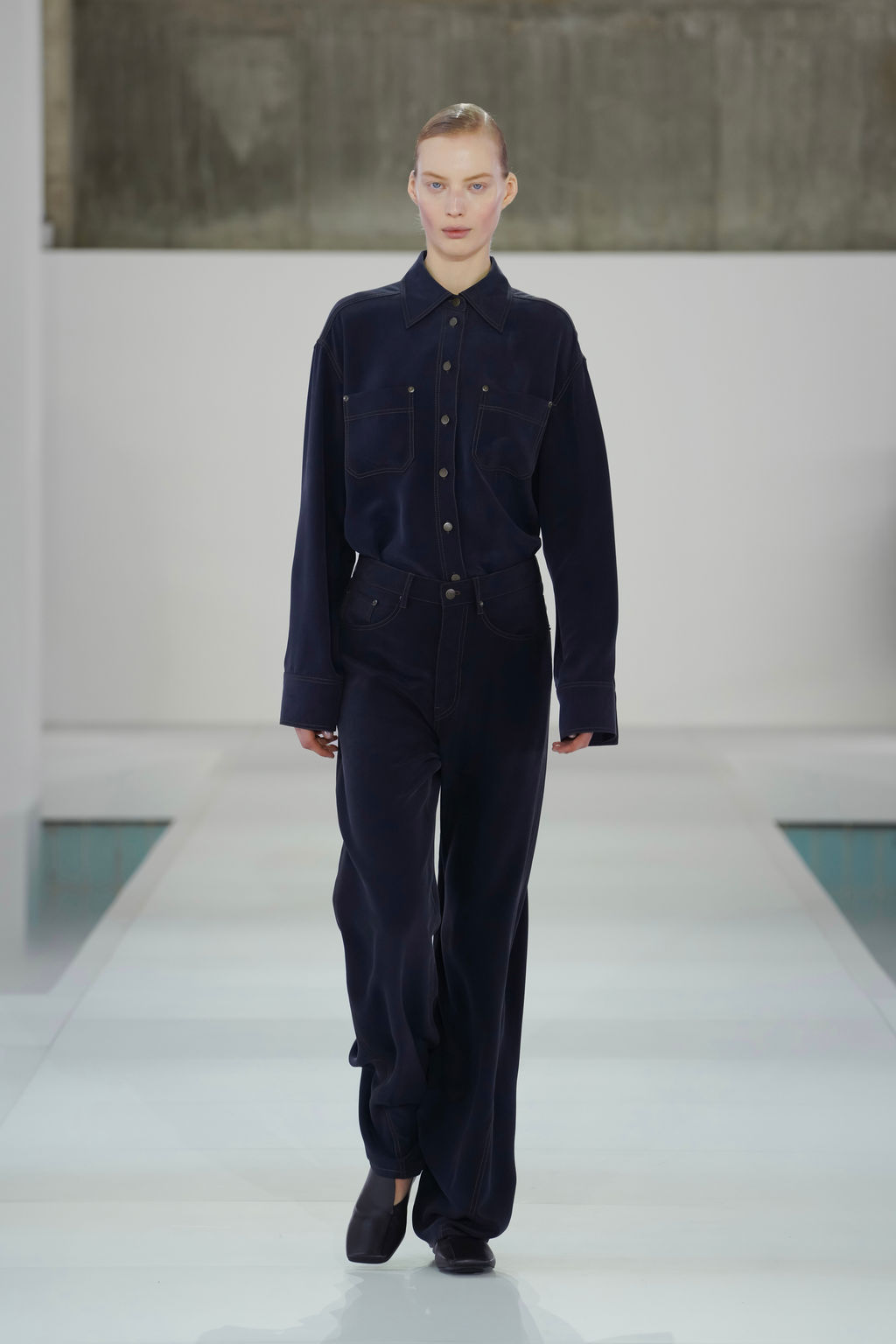 PANTAL?N DE SEDA EFECTO DENIM - H&m фото 3