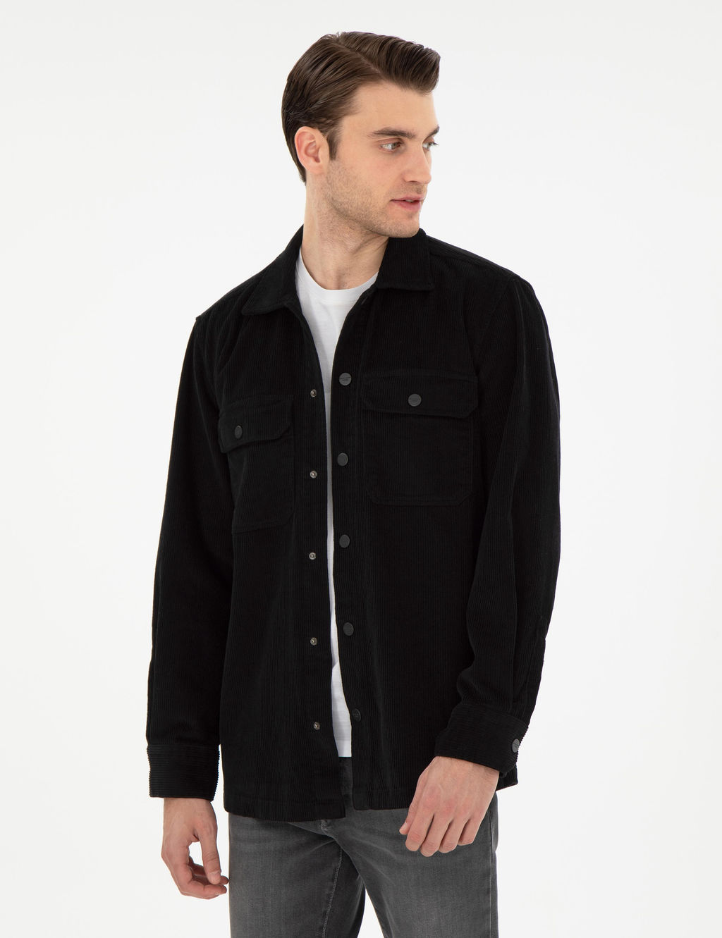 Siyah Oversize Uzun Kollu G_mlek