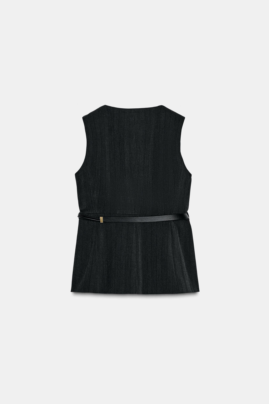 HERRINGBONE PEPLUM WAISTCOAT WITH BELT - Zara фото 7