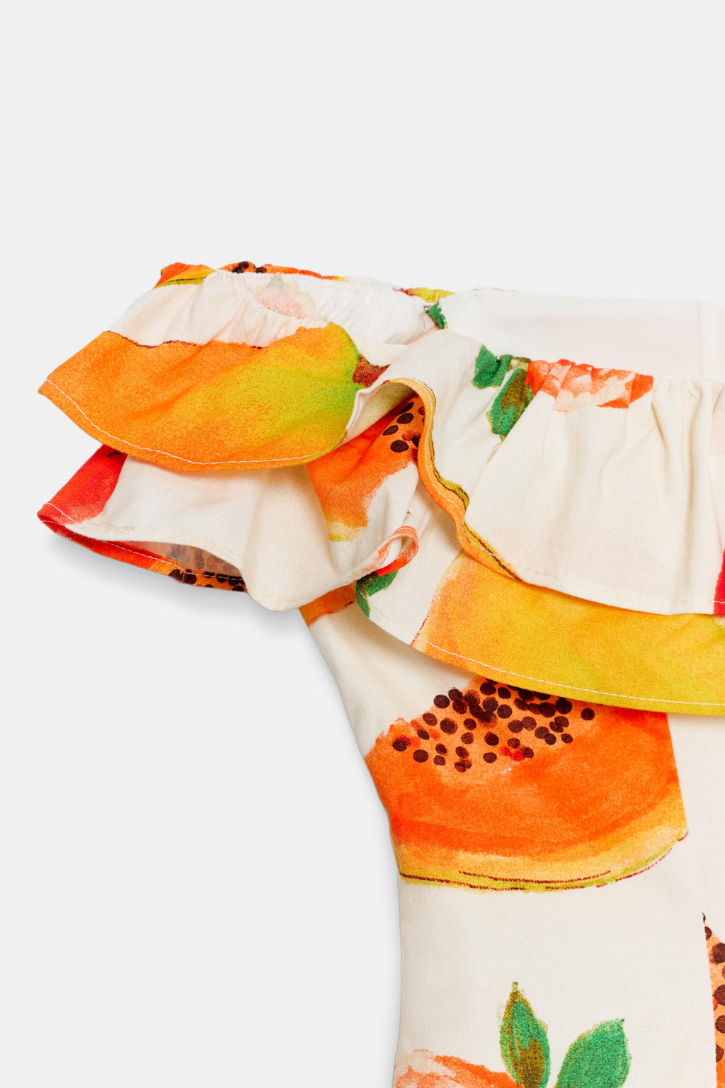 VESTIDO MINI VOLANTES ESTAMPADO FRUTAS / Naranjas - Zara фото 8