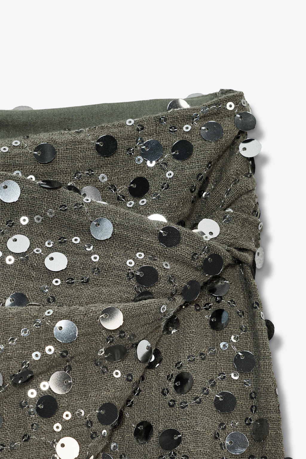SEQUIN CROSSOVER MINI SKIRT - Zara фото 8