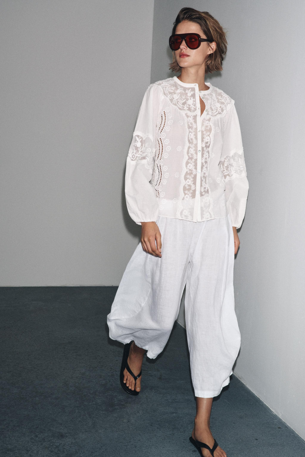 ZW COLLECTION EMBROIDERED SHIRT - Zara фото 6