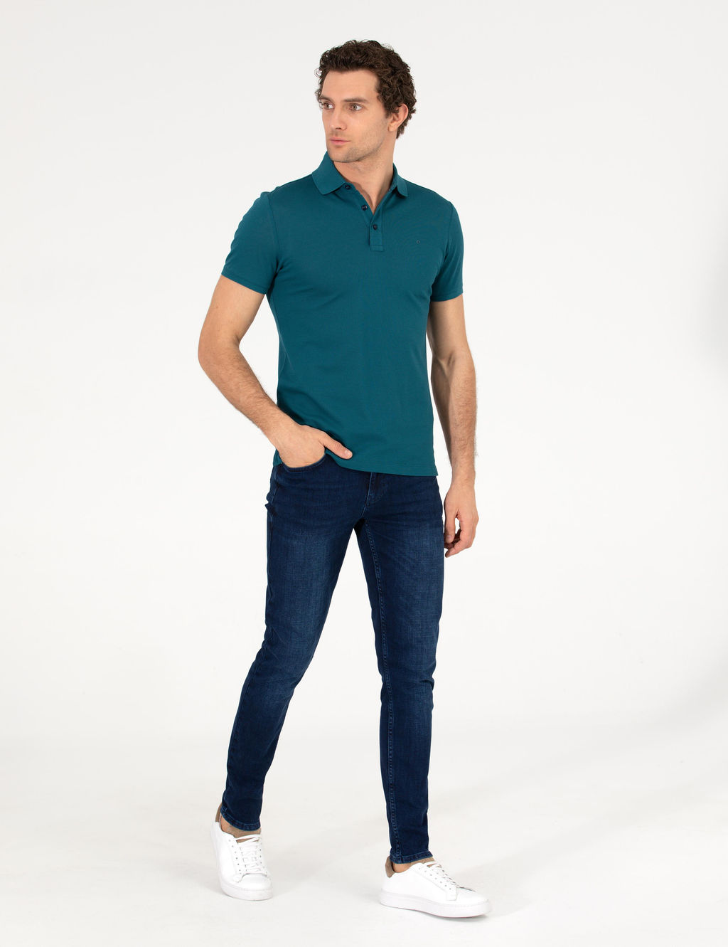 Z_mr_t Polo Yaka Slim Fit Basic Merserize T-shirt