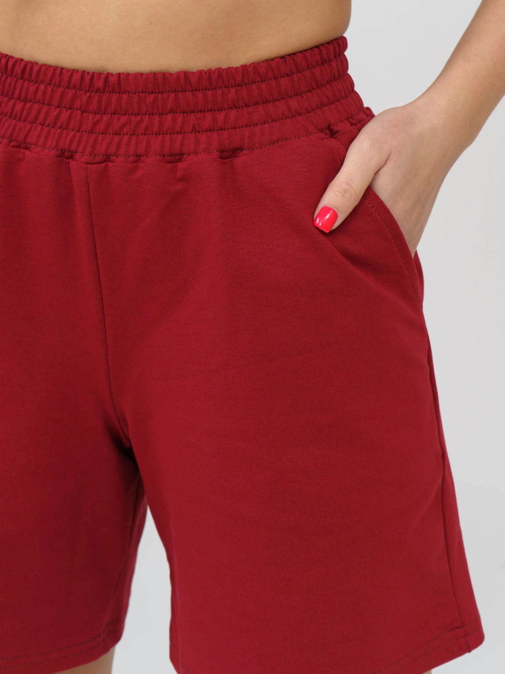 Шорты женские, цвет бордовый