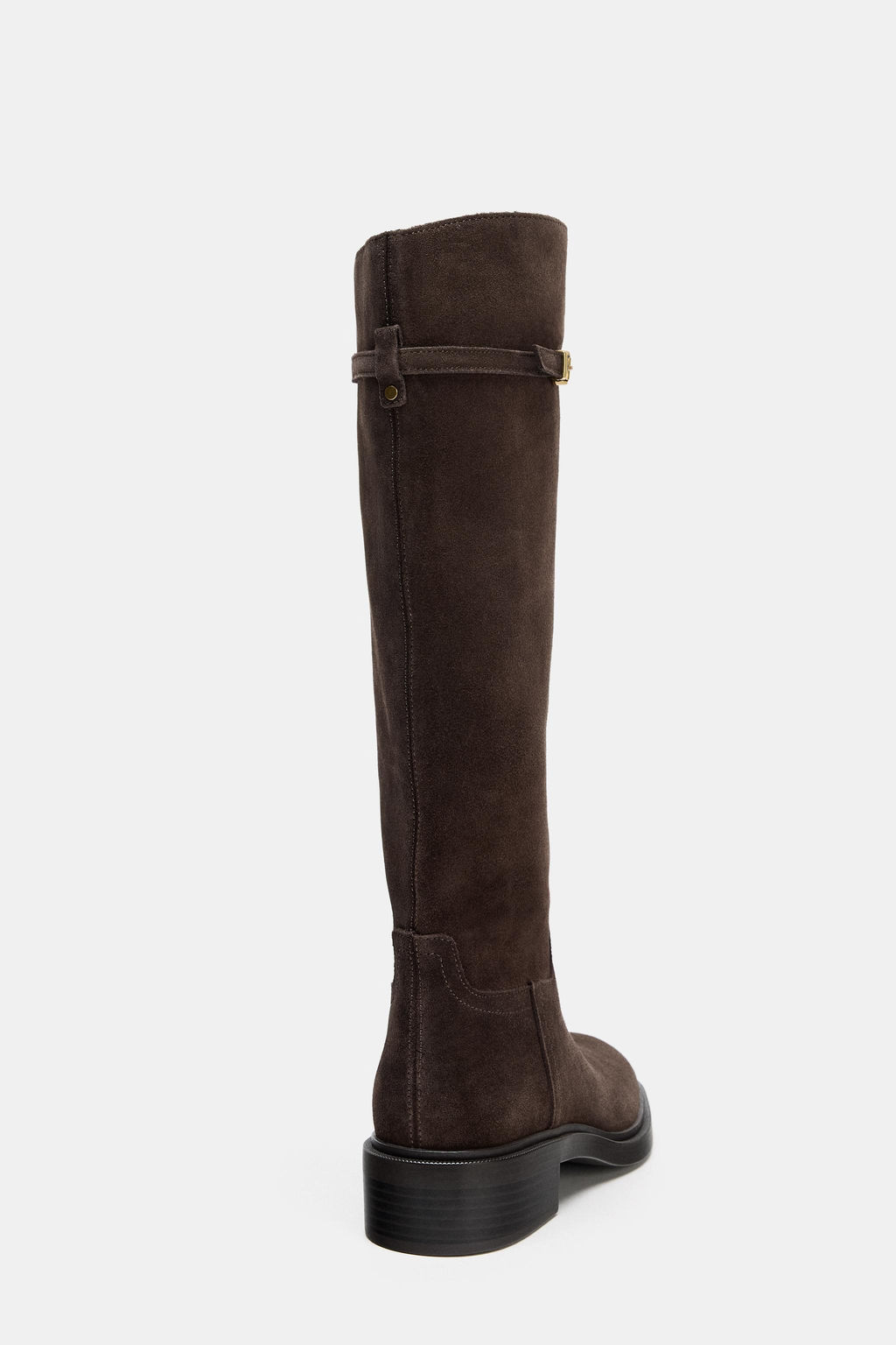 FLAT SPLIT SUEDE RIDING BOOTS - Zara фото 5
