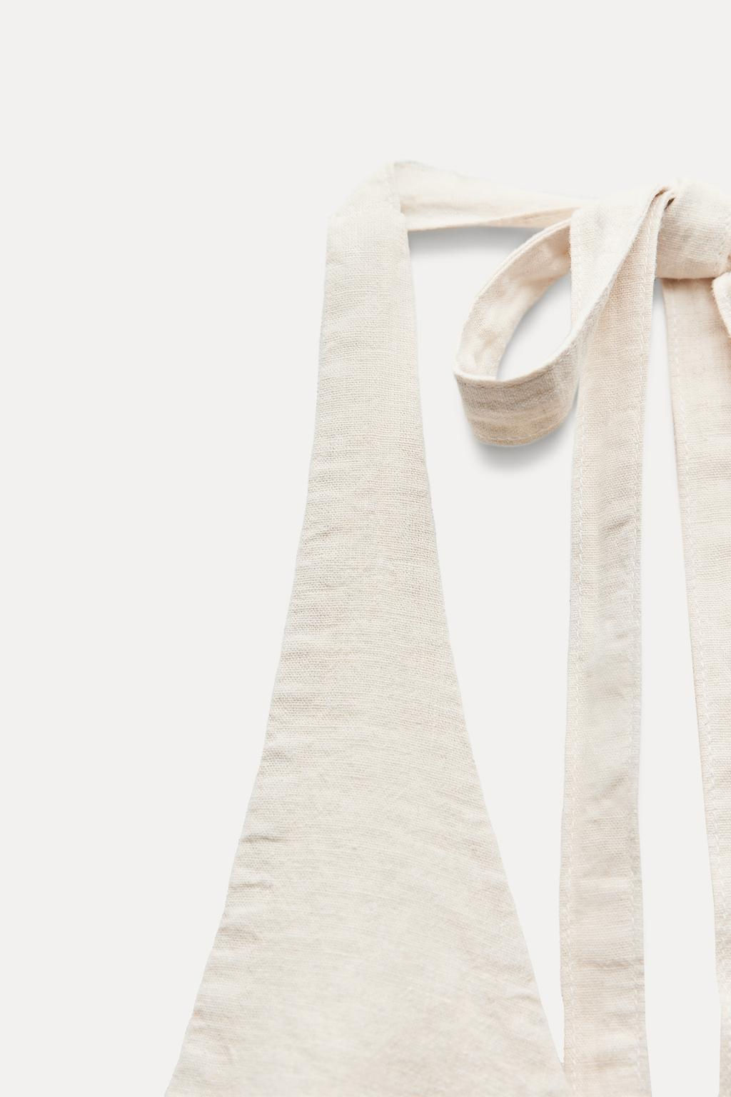ZW COLLECTION COTTON HALTER TOP - Zara фото 6
