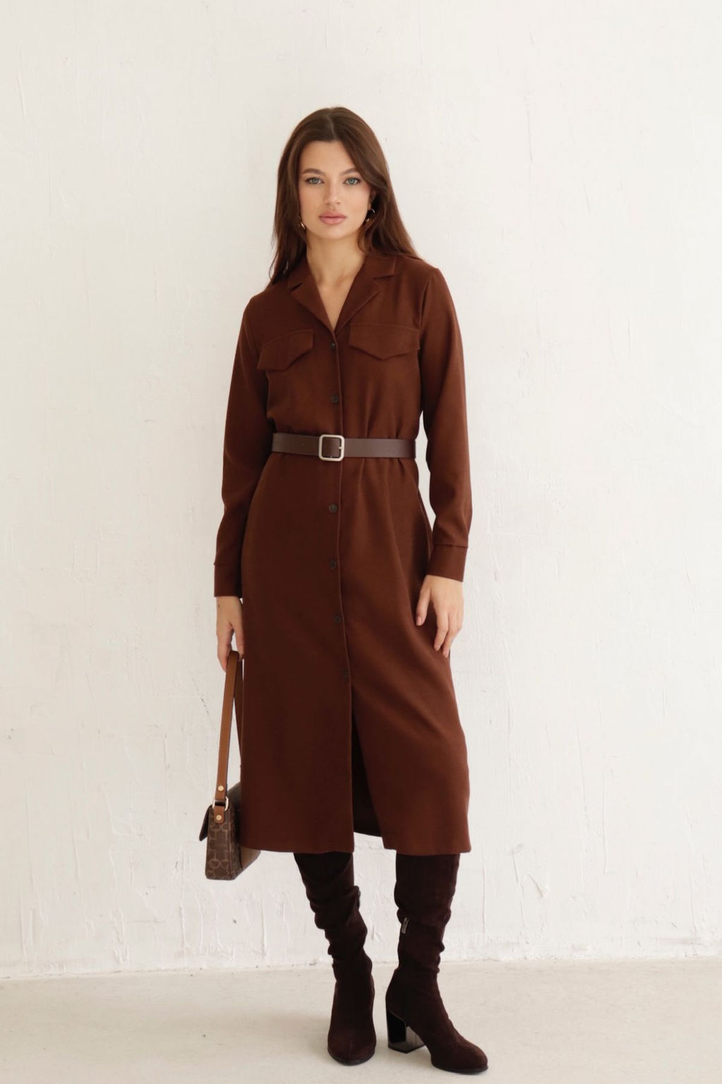 Платье-рубашка с английским воротником - Martichelli фото 185