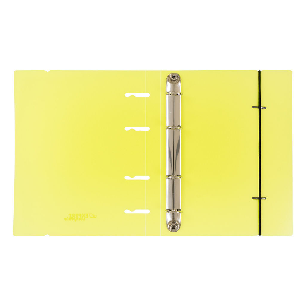 Expert Complete PRISMA NEON Папка-обложка для сменного тетрадного блока на 4 кольцах A5+ 700 мкм 20 мм эффект 3D 1 шт. d - 20 мм желтый EC21140009