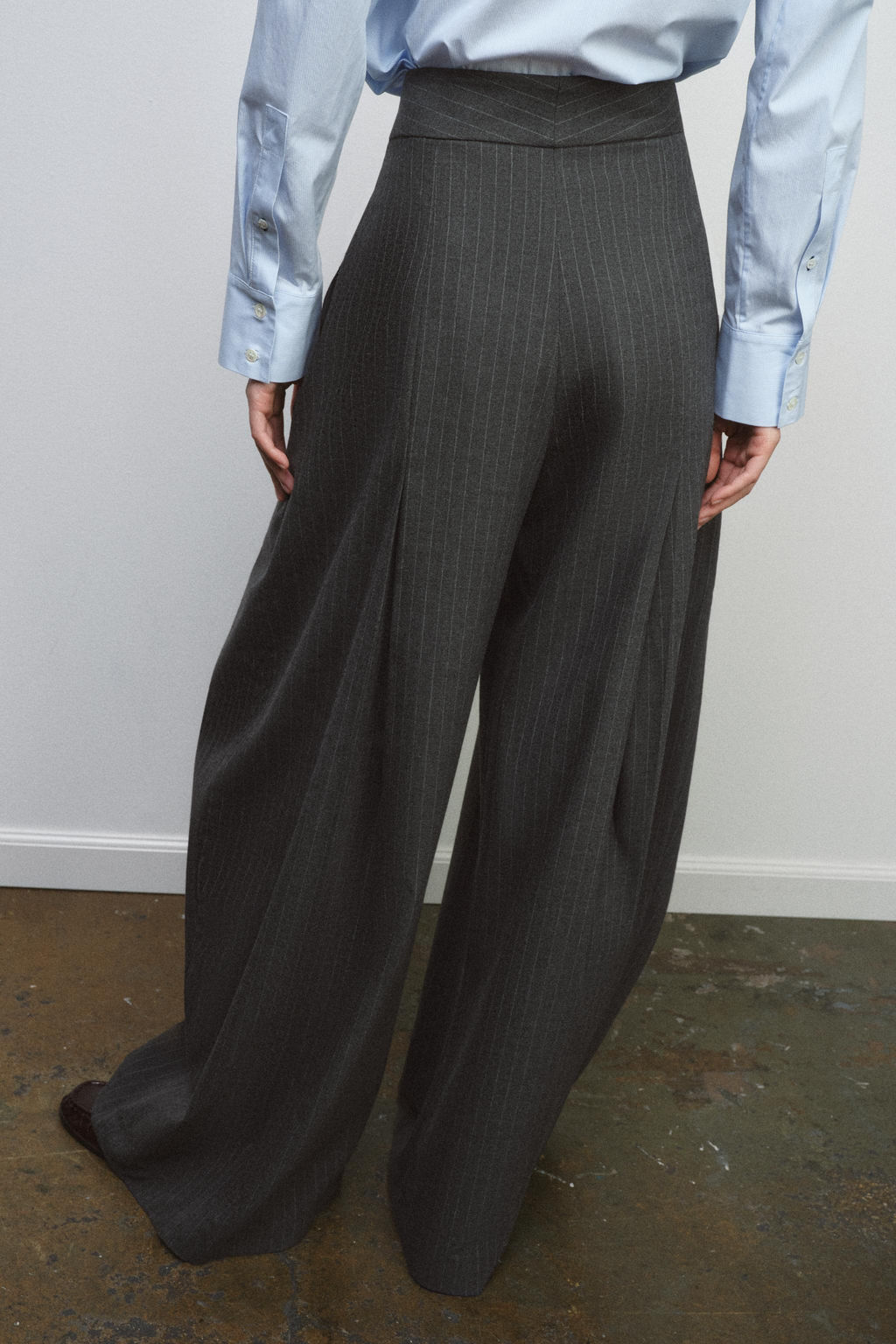 ZW COLLECTION WIDE-LEG TROUSERS WITH DARTS