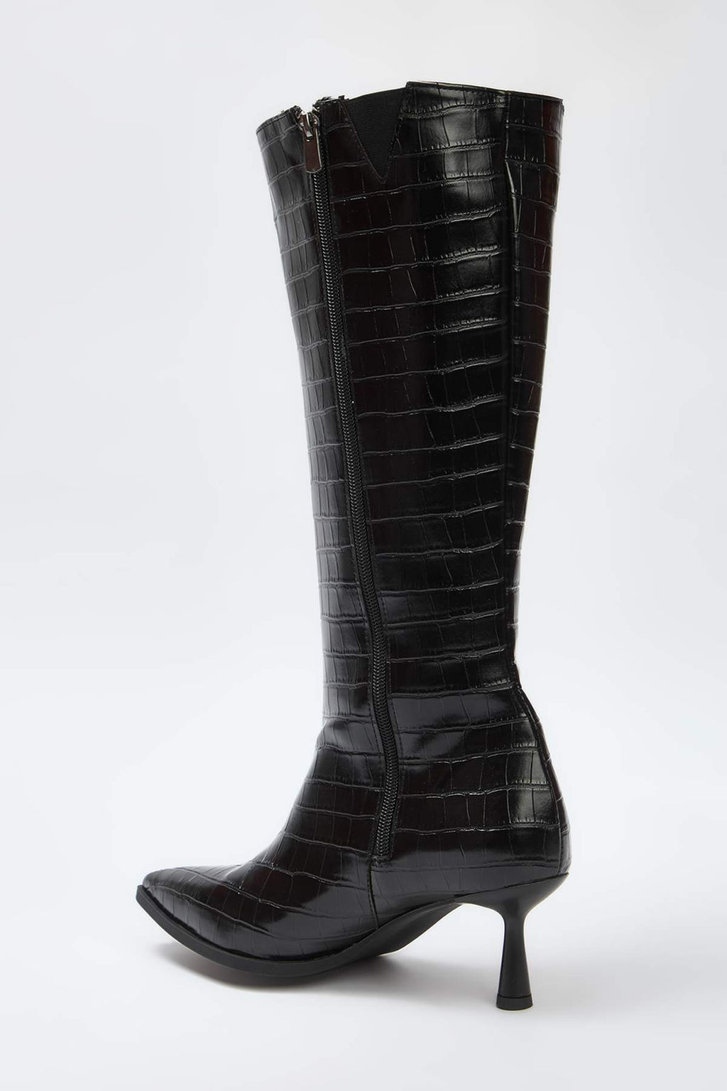 Siyah Kroko Sivri Burun Ince Topuklu Kad?n CizmeTAKAW26CZ00010 - Trendyolmilla фото 6