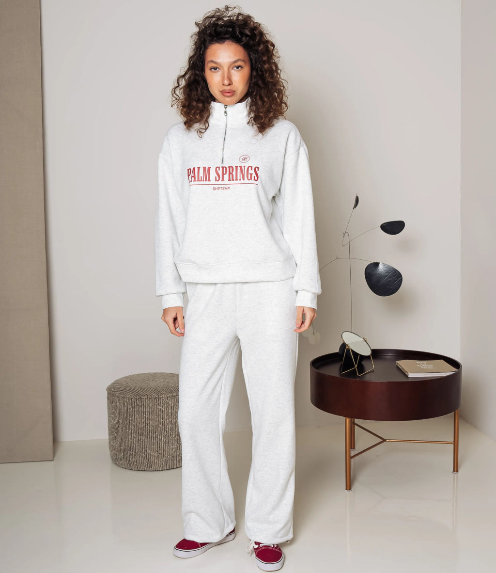 Спортивный костюм #КТ8778, светло-серый меланж