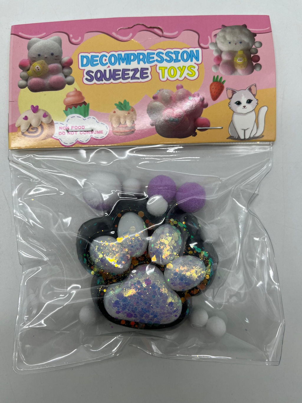 Мякиш DECOMPRESSION SQUEEZE TOYS - Лапка черная 16 шт в уп - Storyland фото 4