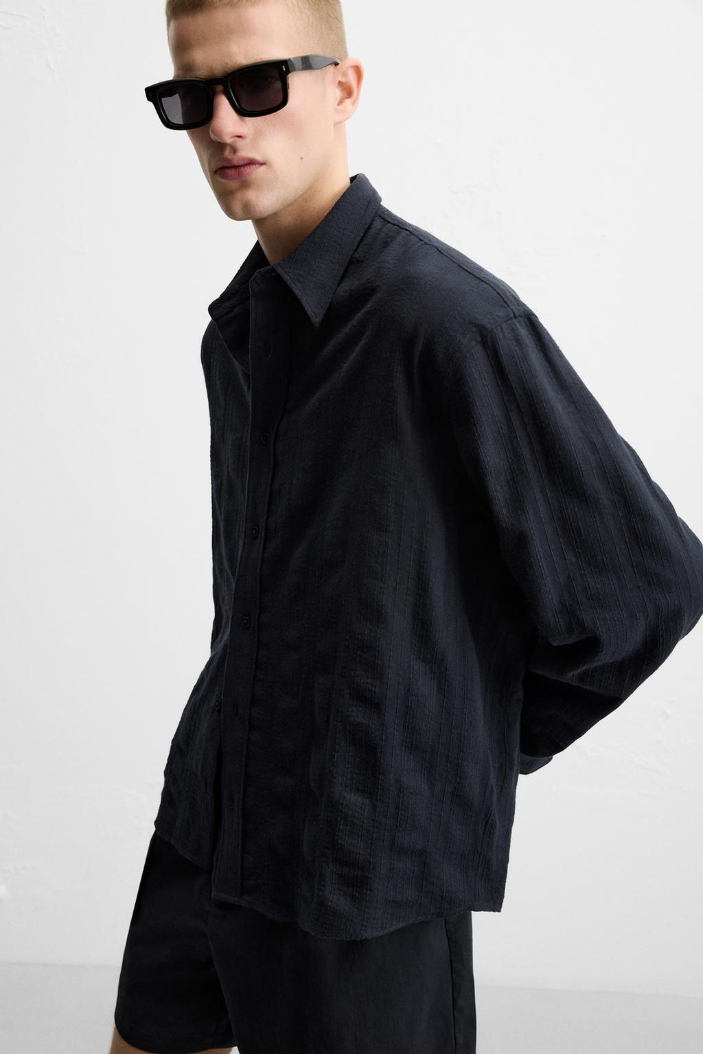 STRIPED TEXTURED SHIRT - Zara фото 6