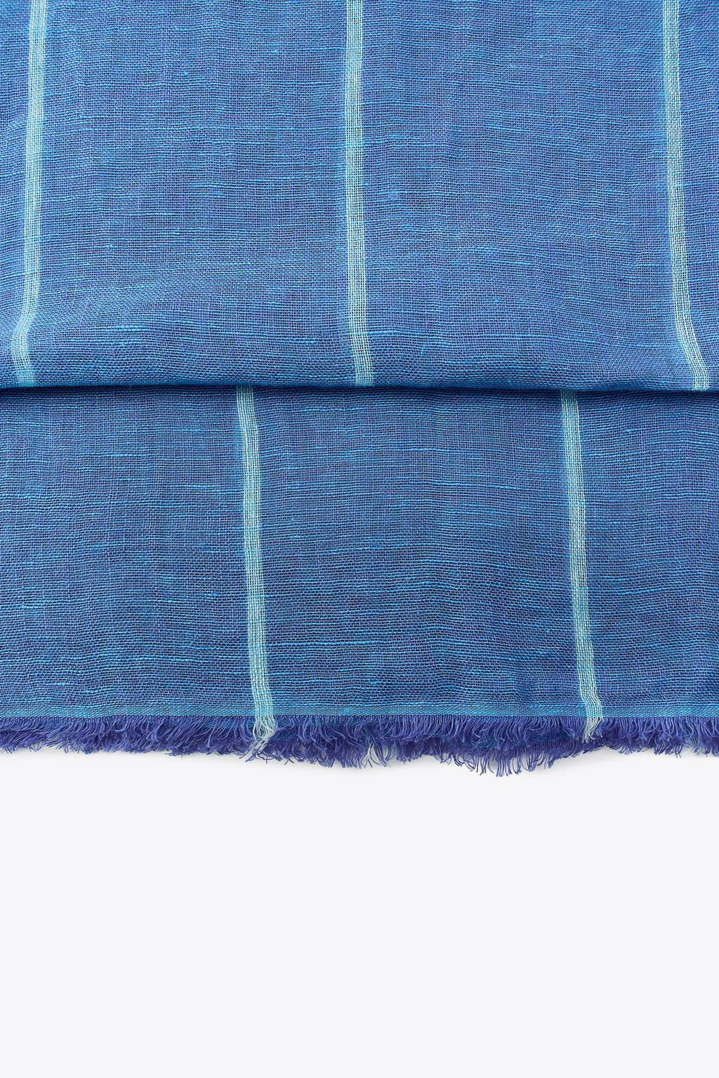 CONTRAST STRIPE LINEN SCARF - Zara фото 4