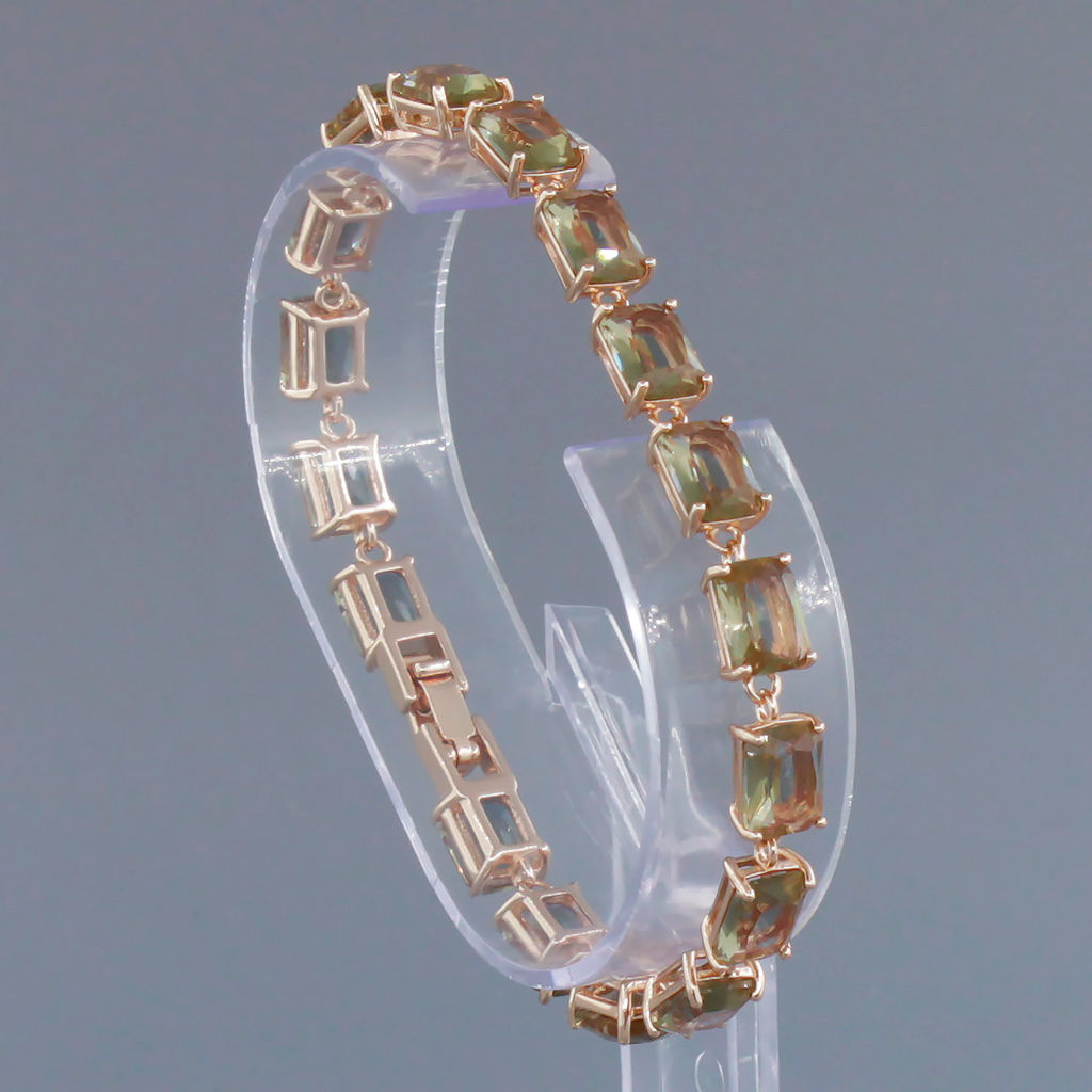 Султанит, браслет Джуди, покрытие под золото, длина 17.5см - Agat77 фото 2