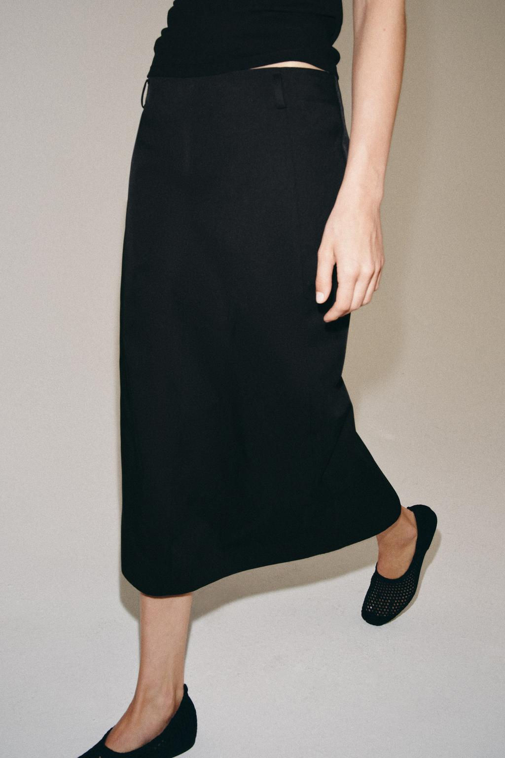 ZW COLLECTION VENTED MIDI SKIRT - Zara фото 2