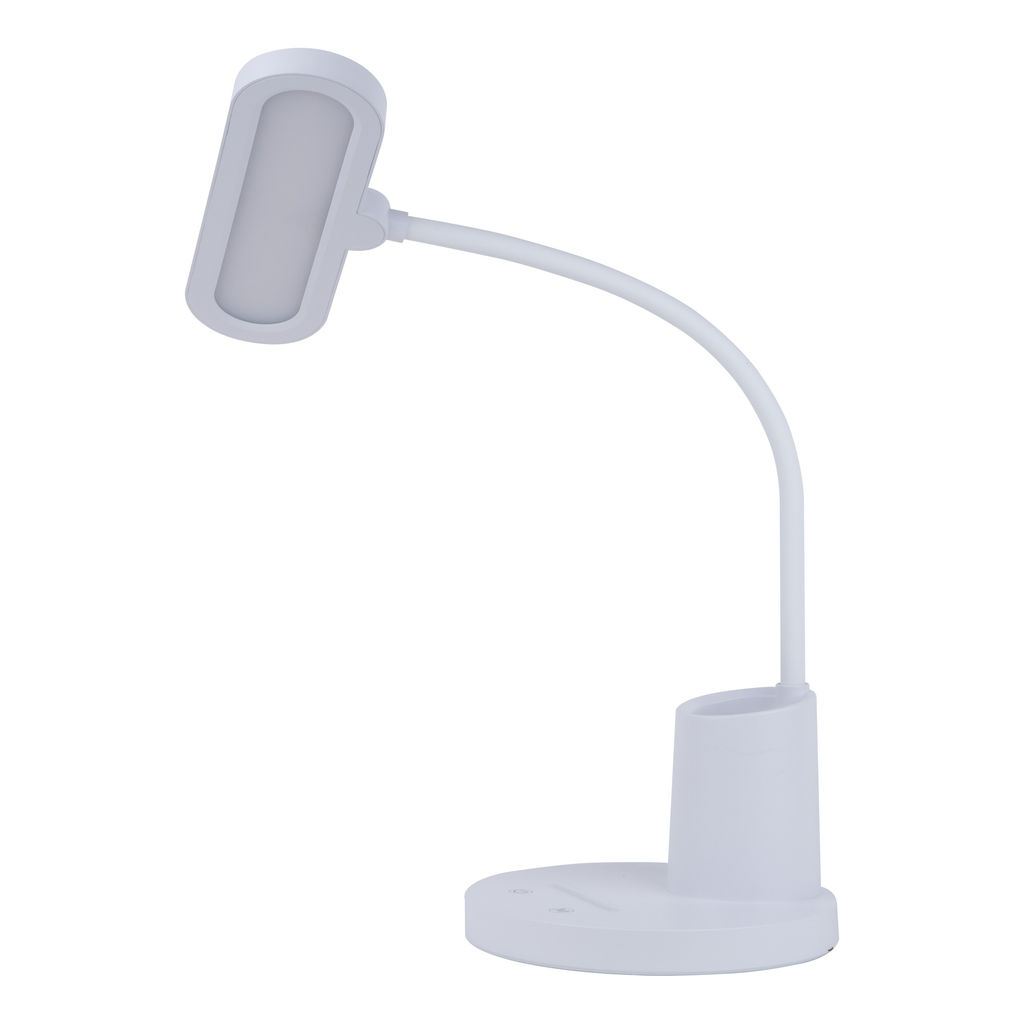 ULM-D603 10W/3000-6000K/DIM WHITE Светильник настольный светодиодный с подставкой под канцелярские принадлежности. Сенсорный выключатель. Диммер. Белый. TM Uniel