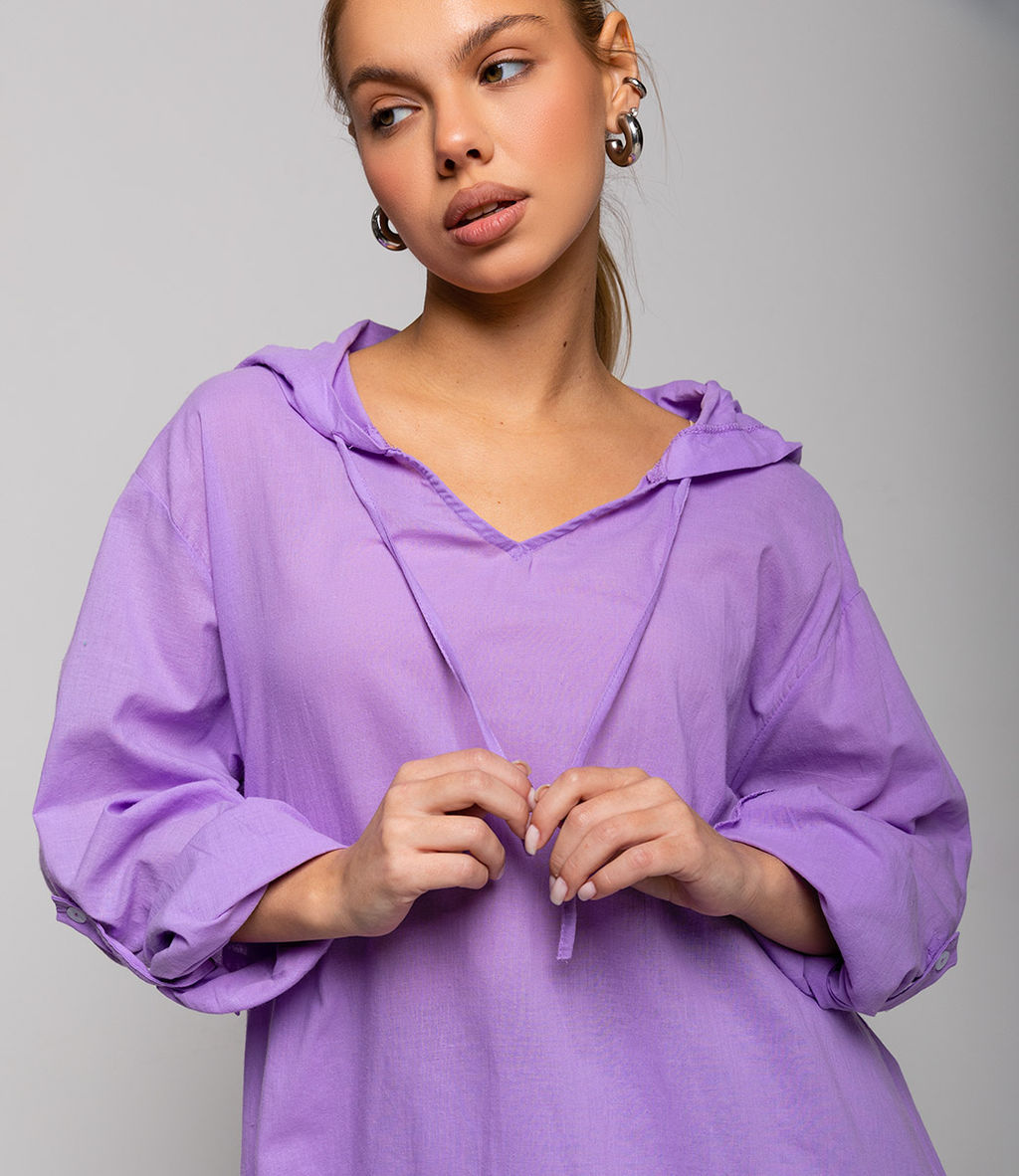 Рубашка #ОБШ1407, сиреневый