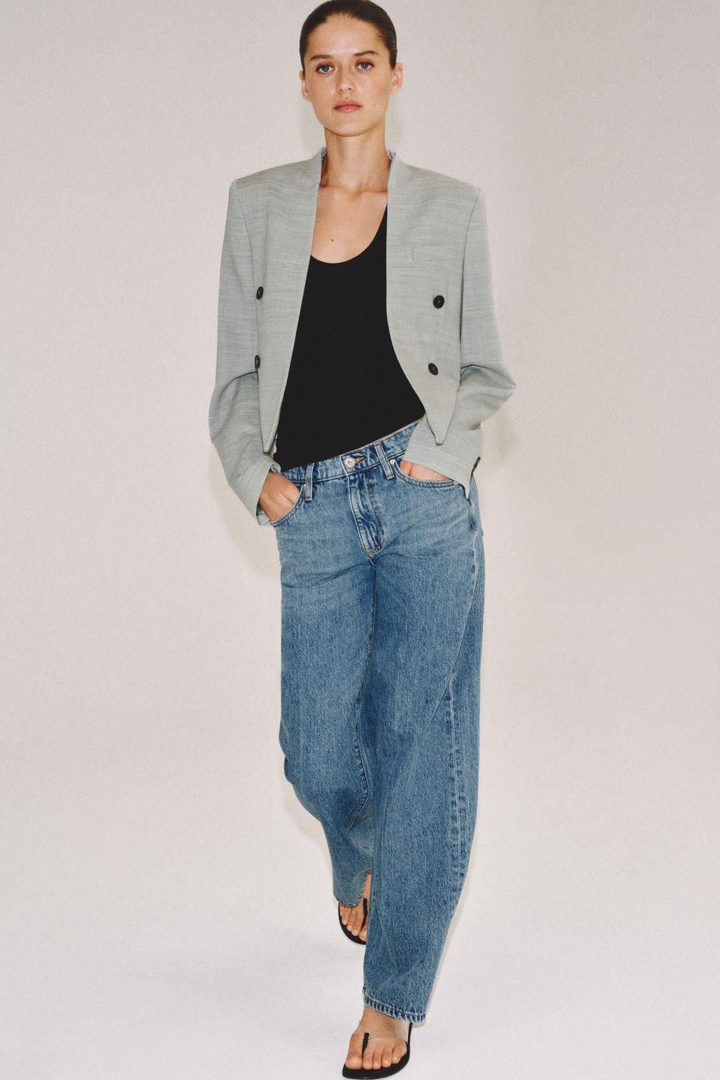 ZW COLLECTION LOW-RISE WIDE-LEG JEANS - Zara фото 7