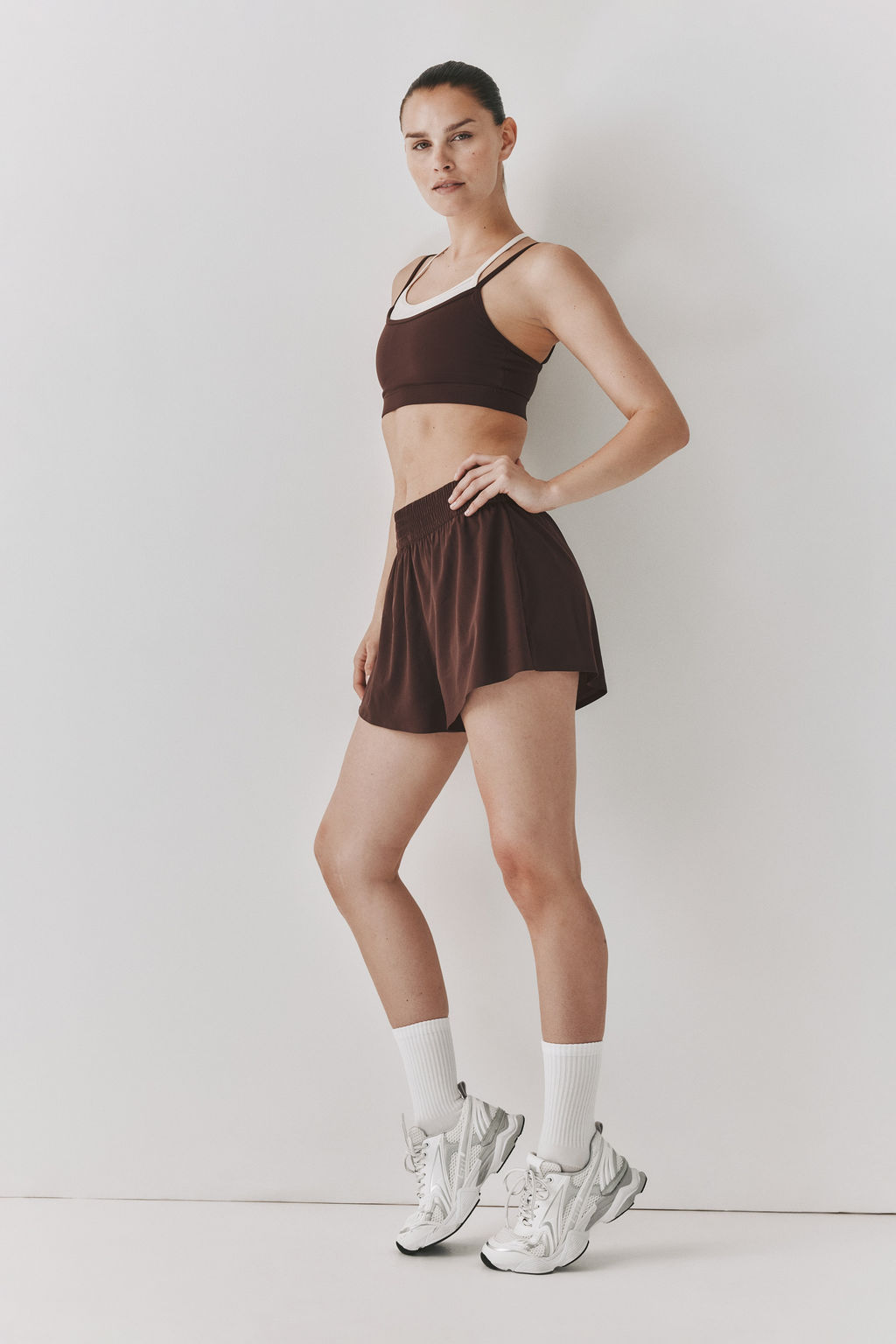 Pantal?n corto de deporte de doble capa - H&m фото 15
