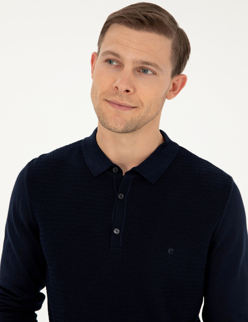 Темно-синий свитер обычного кроя - Cacharel фото 3