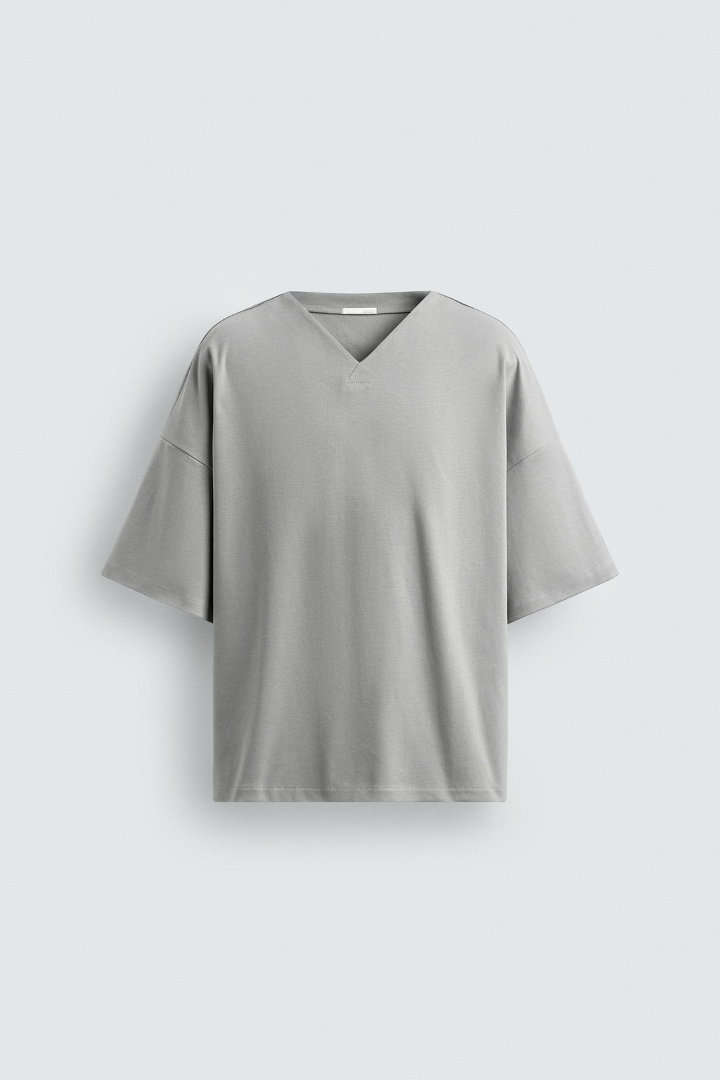 SUDADERA BOXY FIT INTERLOCK / Gris claro - Zara фото 7