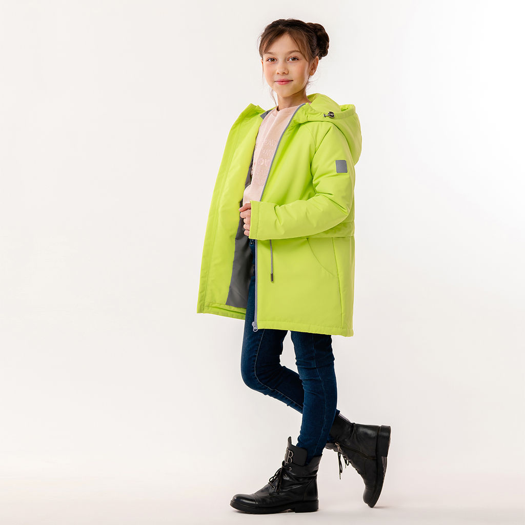 RODOS Куртка для девочки мембрана демисезон М-274 Лайм