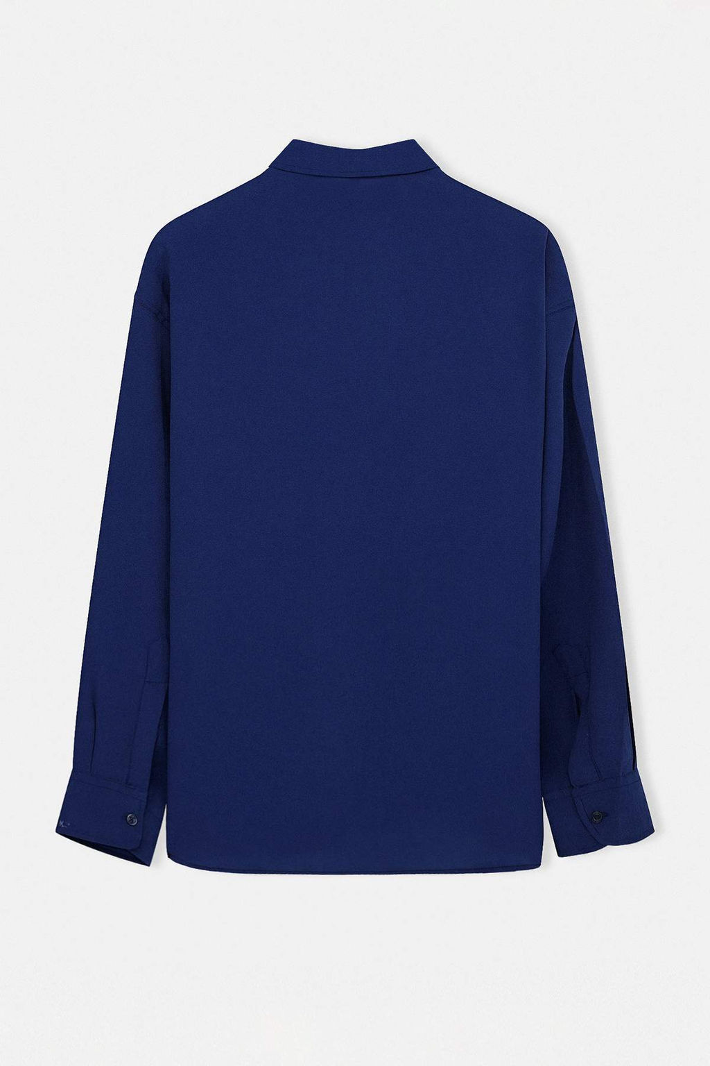 Lacivert Regular Fit Modal Dokulu Ince Yazl?k Gomlek TMNSS26GO00040