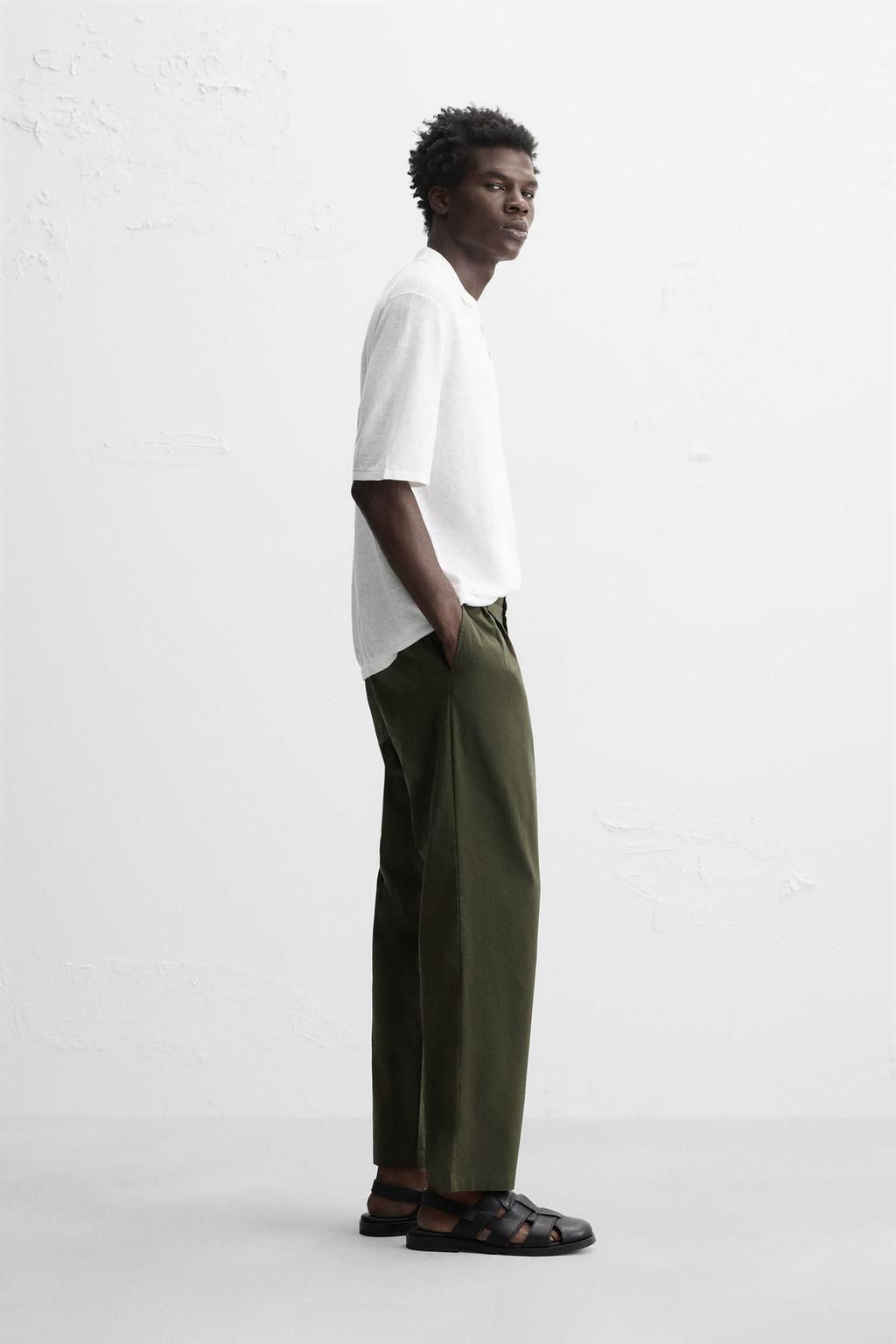 LIGHTWEIGHT RELAXED FIT TROUSERS - Zara фото 4