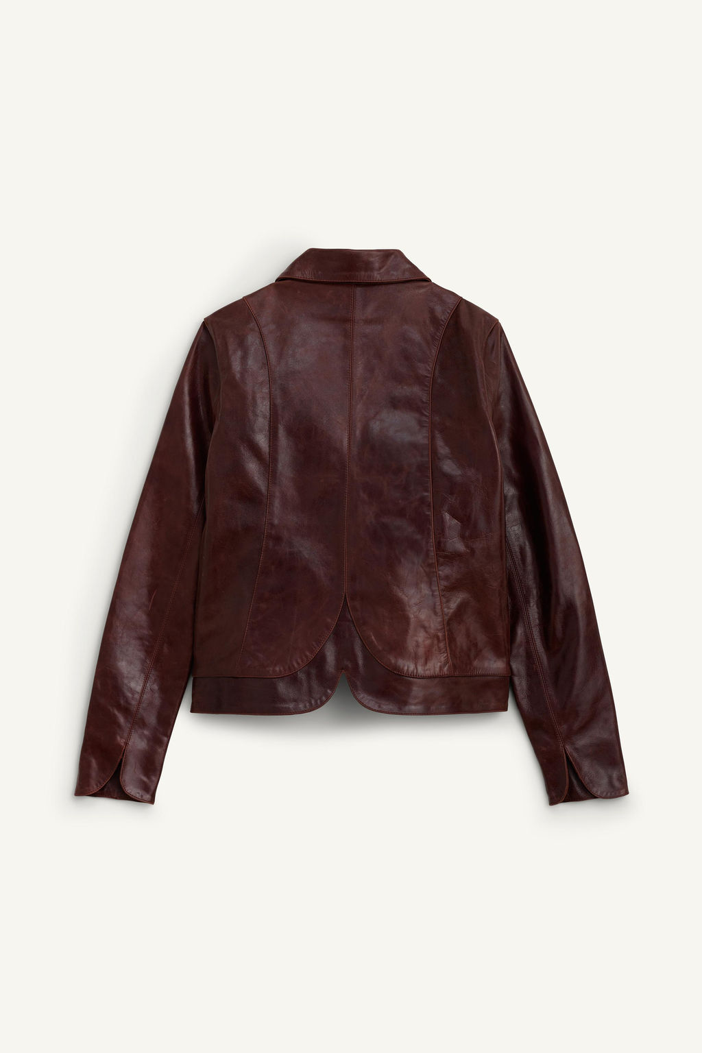 LIMITED EDITION 100% LEATHER CROPPED BLAZER - Zara фото 6