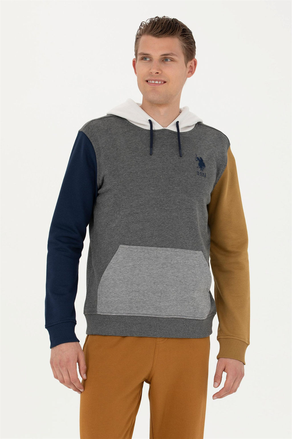 Мужской свитшот антрацитового меланжа - U.s. polo assn фото 8