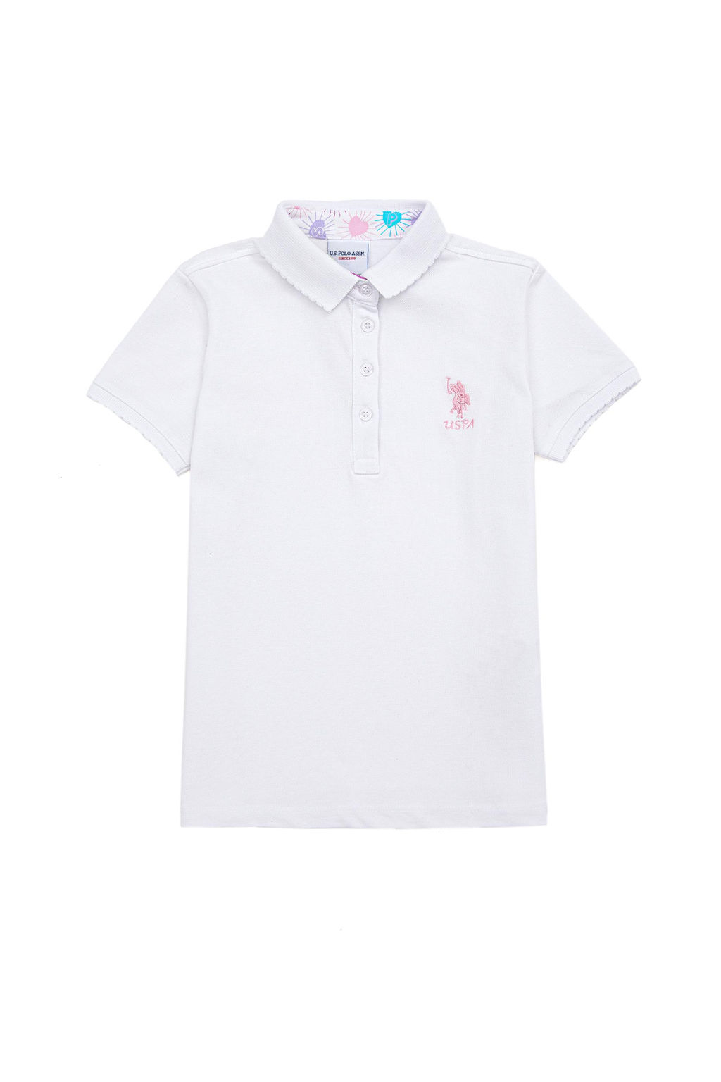 Белая футболка для девочек Basic - U.s. polo assn фото 7