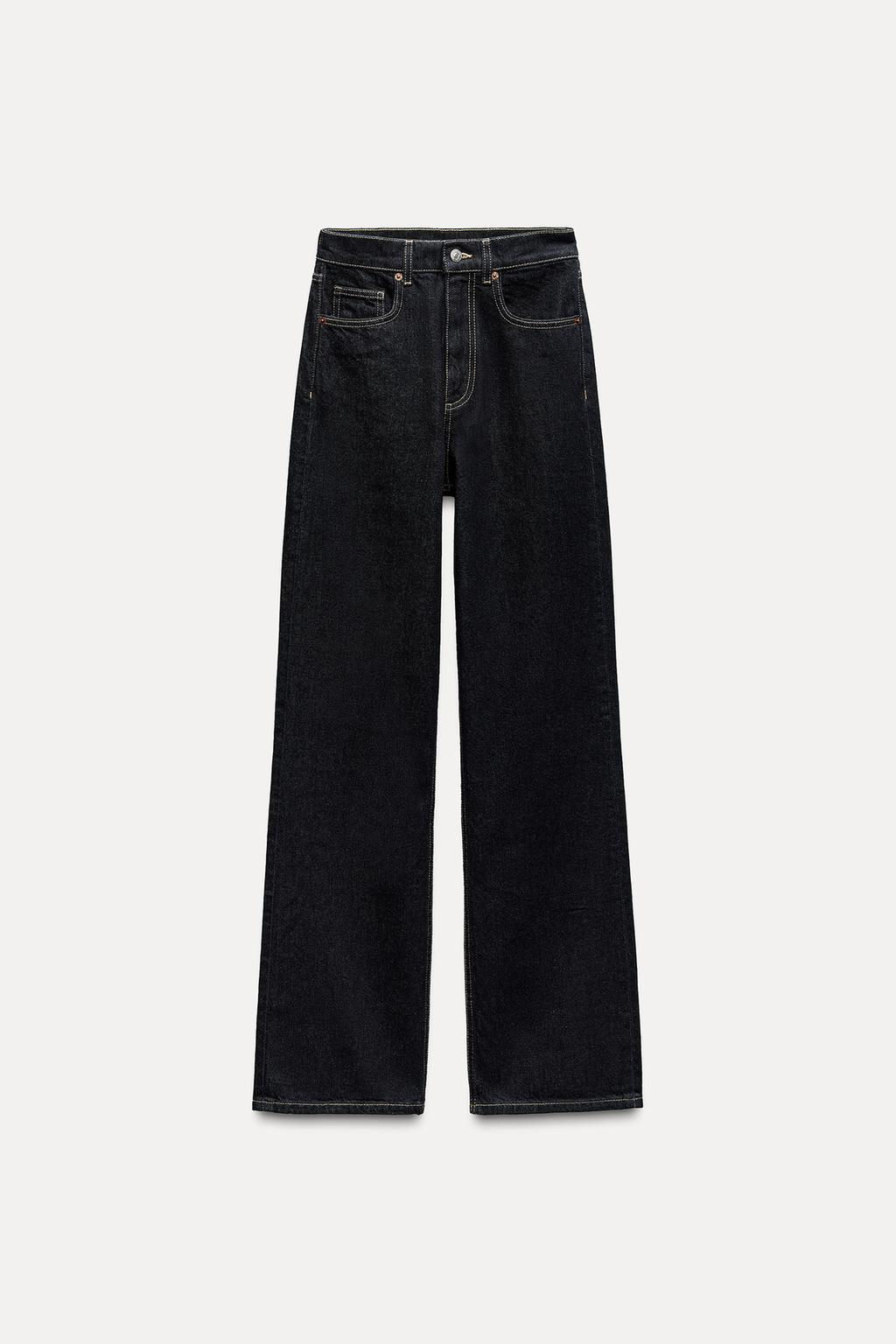 TRF HIGH-WAIST WIDE-LEG FULL-LENGTH JEANS - Zara фото 7