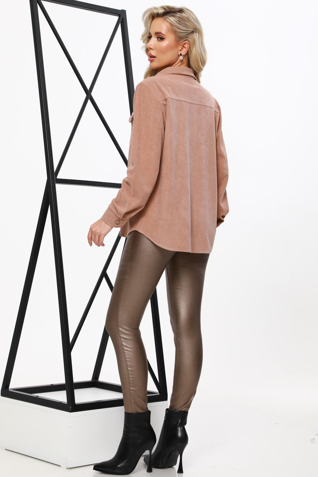 Рубашка из вельвета с накладными карманами - Dstrend фото 5