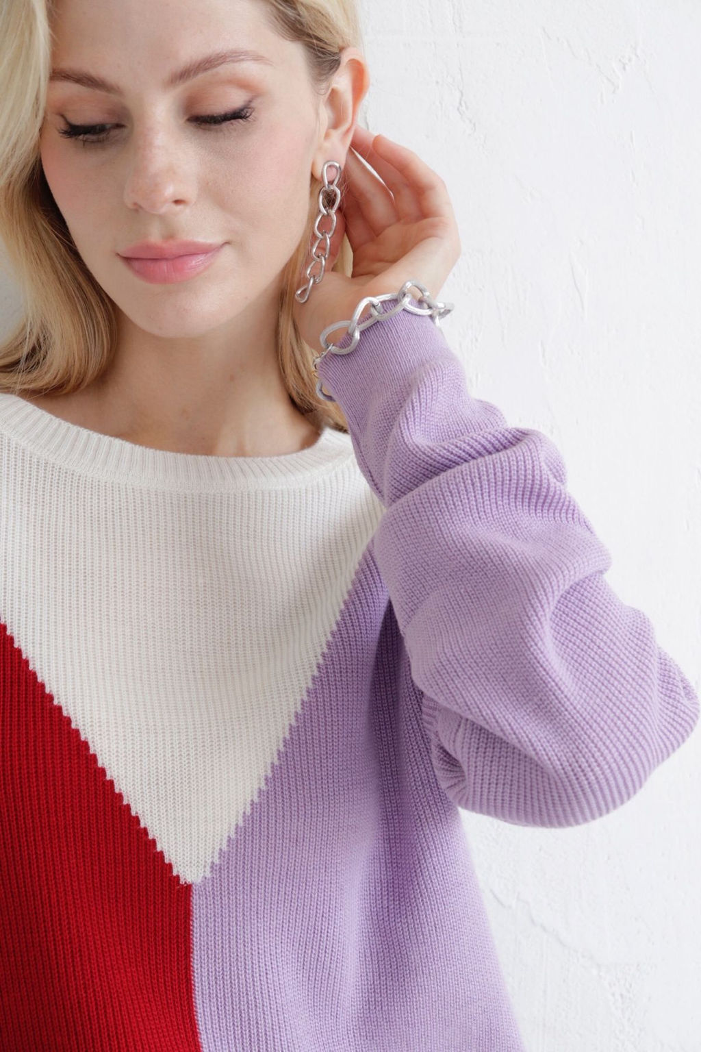 Martichelli Джемпер красно-лавандовый  фото 8