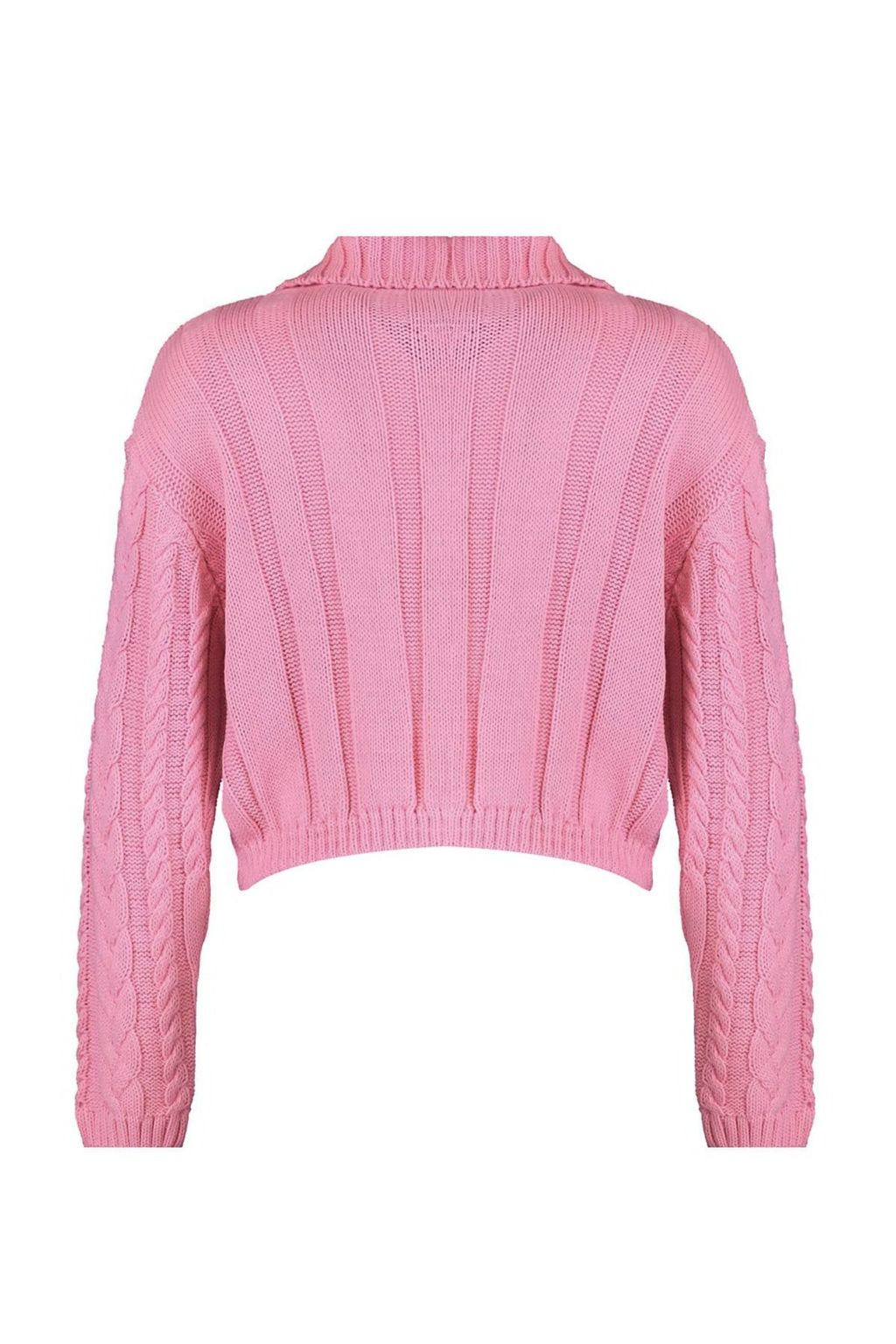 Pembe Crop Polo Yaka Triko H?rka TWOAW22HI0448