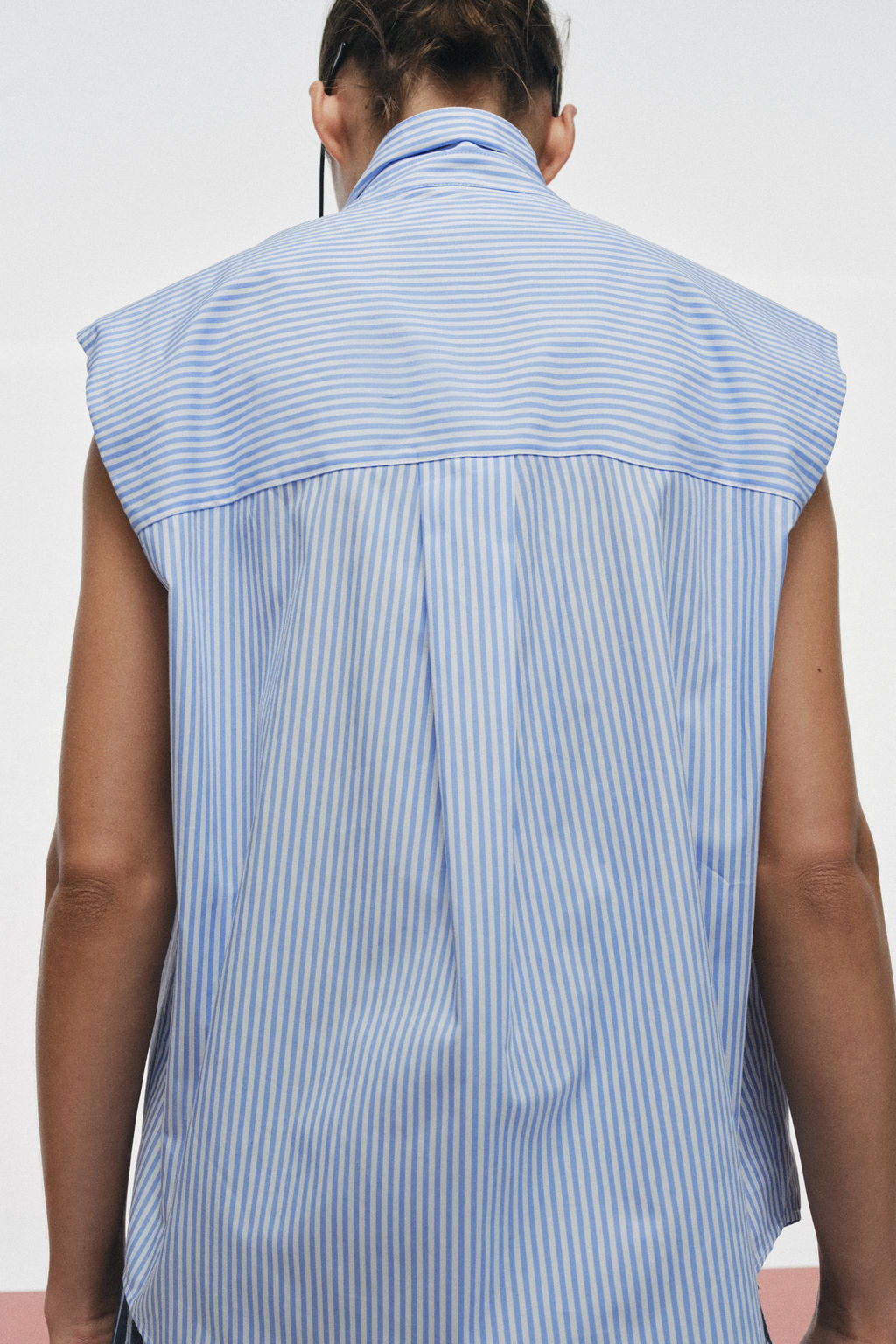 CAMISA RAYAS LAZADAS ZW COLLECTION / Azul / Blanco - Zara фото 3