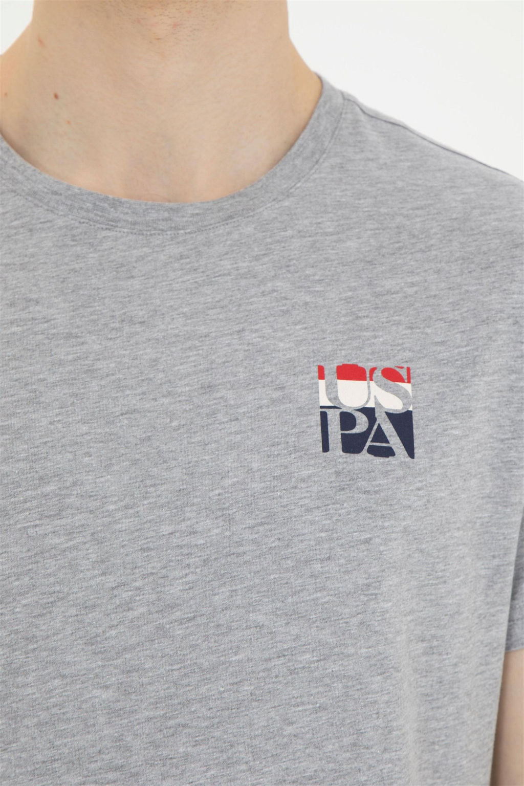 Мужская серая меланжевая футболка - U.s. polo assn фото 7