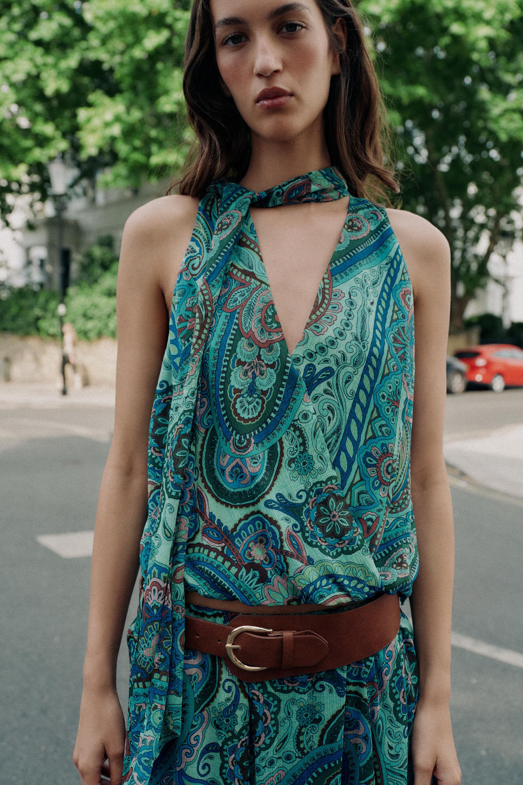 TOP ESTAMPADO LAZO / Multicolor - Zara фото 2