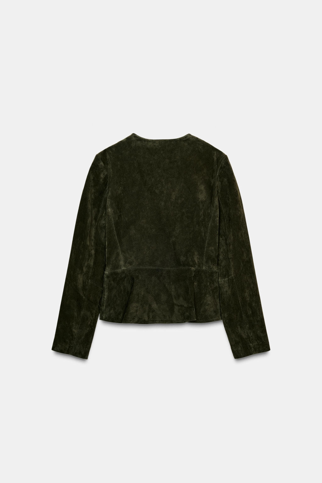 100% LEATHER JACKET WITH FLARED HEM - Zara фото 6