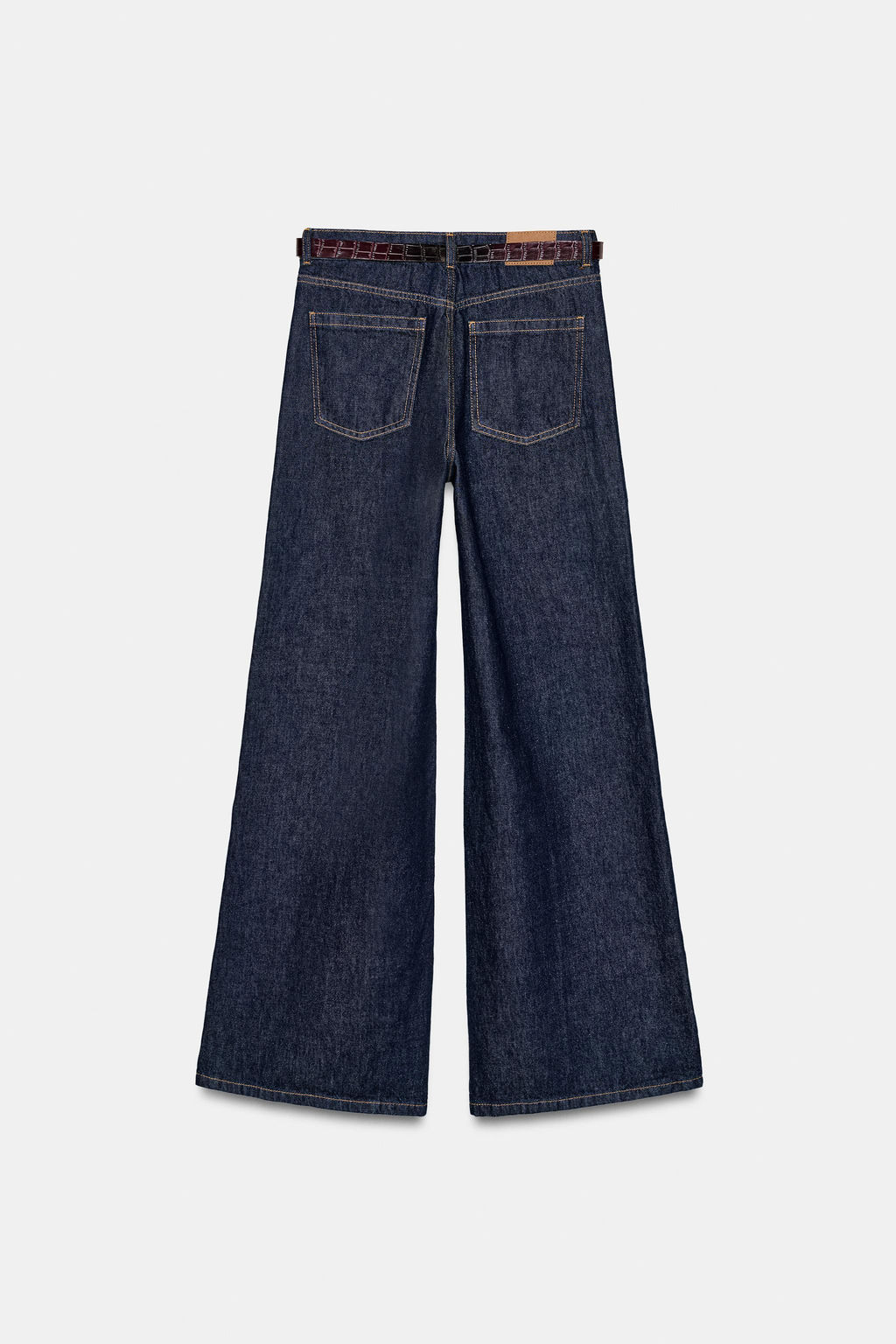 Z1975 WIDE-LEG BELTED JEANS - Zara фото 8