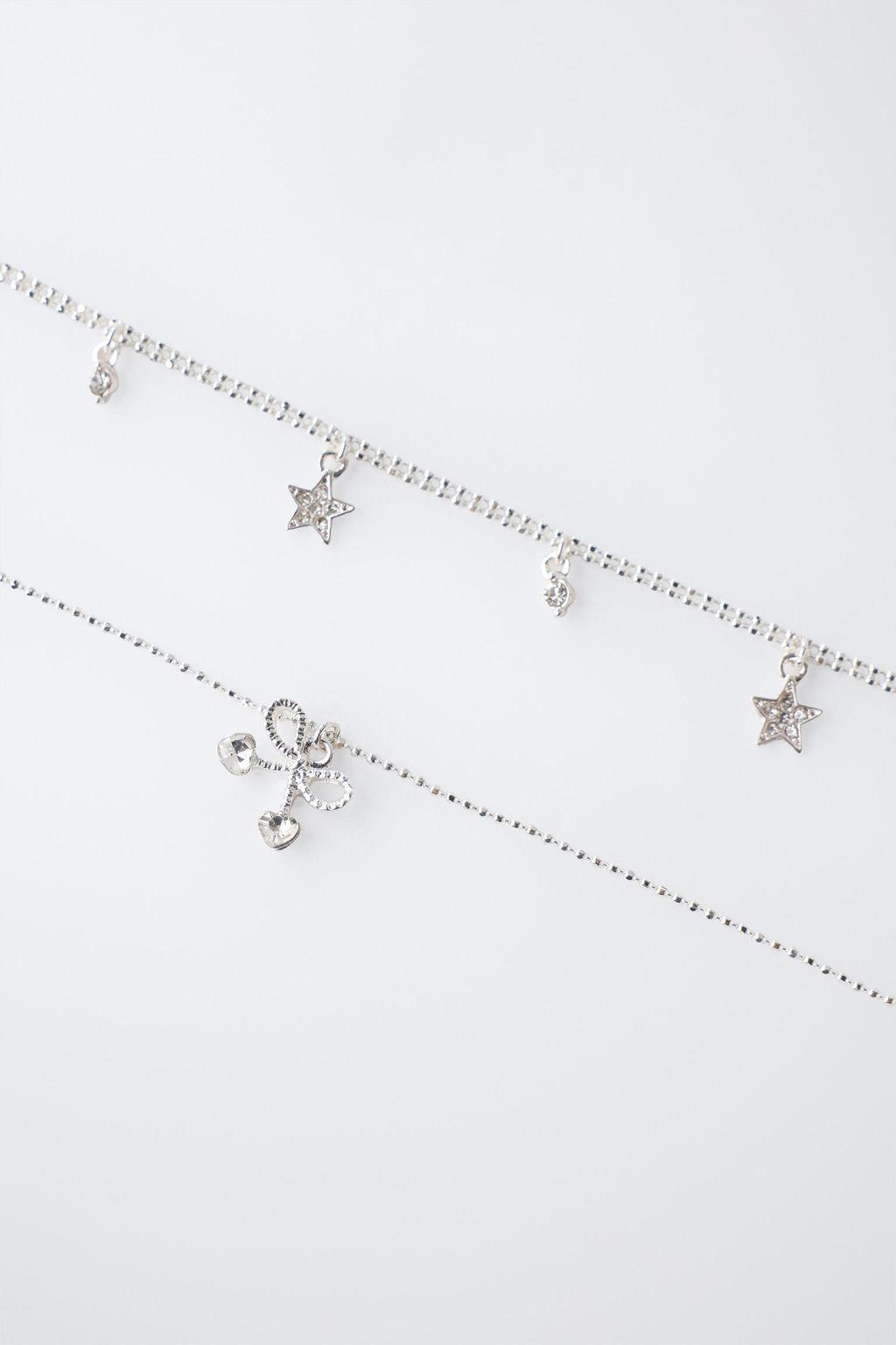 PACK OF TWO NECKLACES WITH STARS AND CHERRY PENDANT - Zara фото 3
