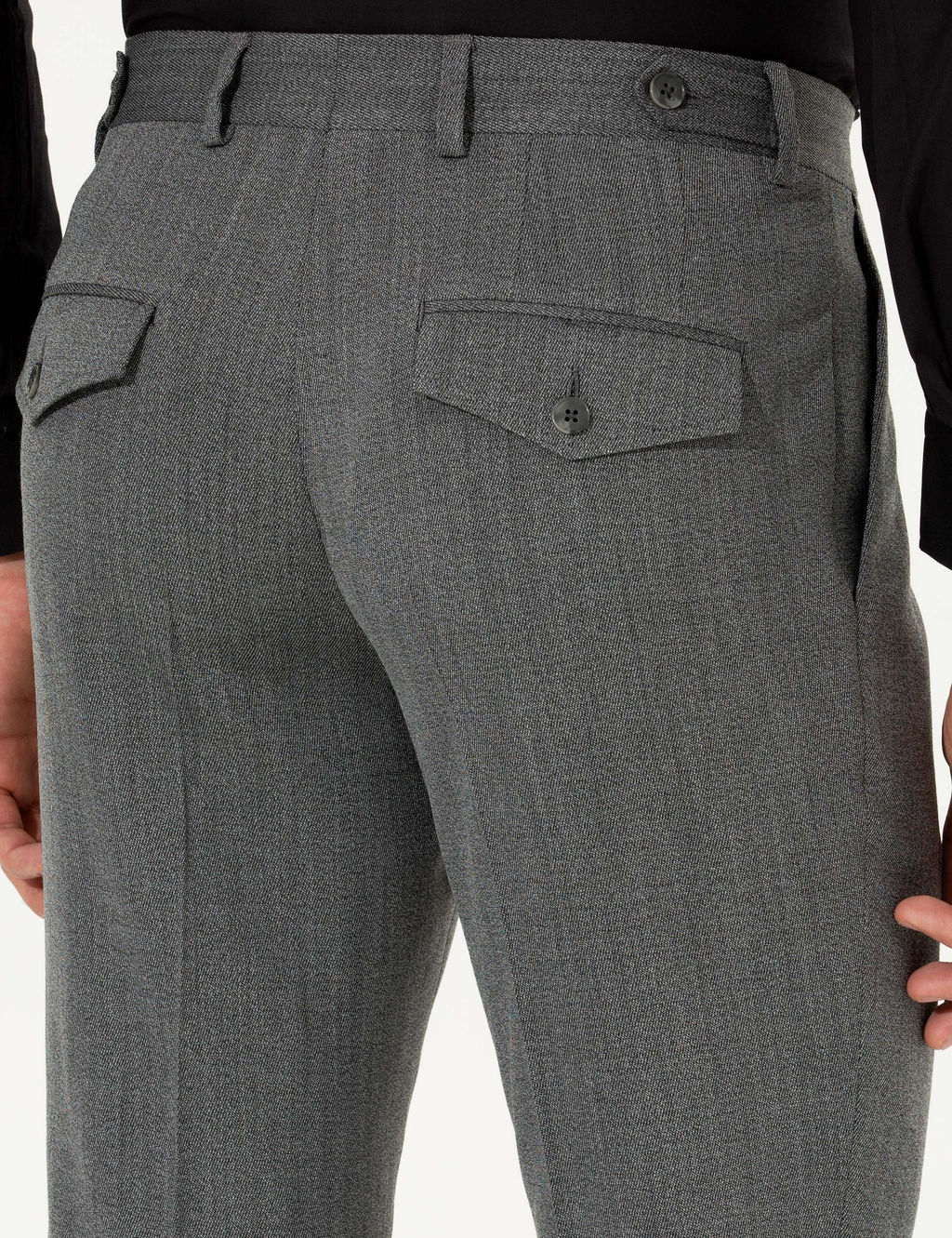 Серые зауженные брюки из ткани - Cacharel фото 14